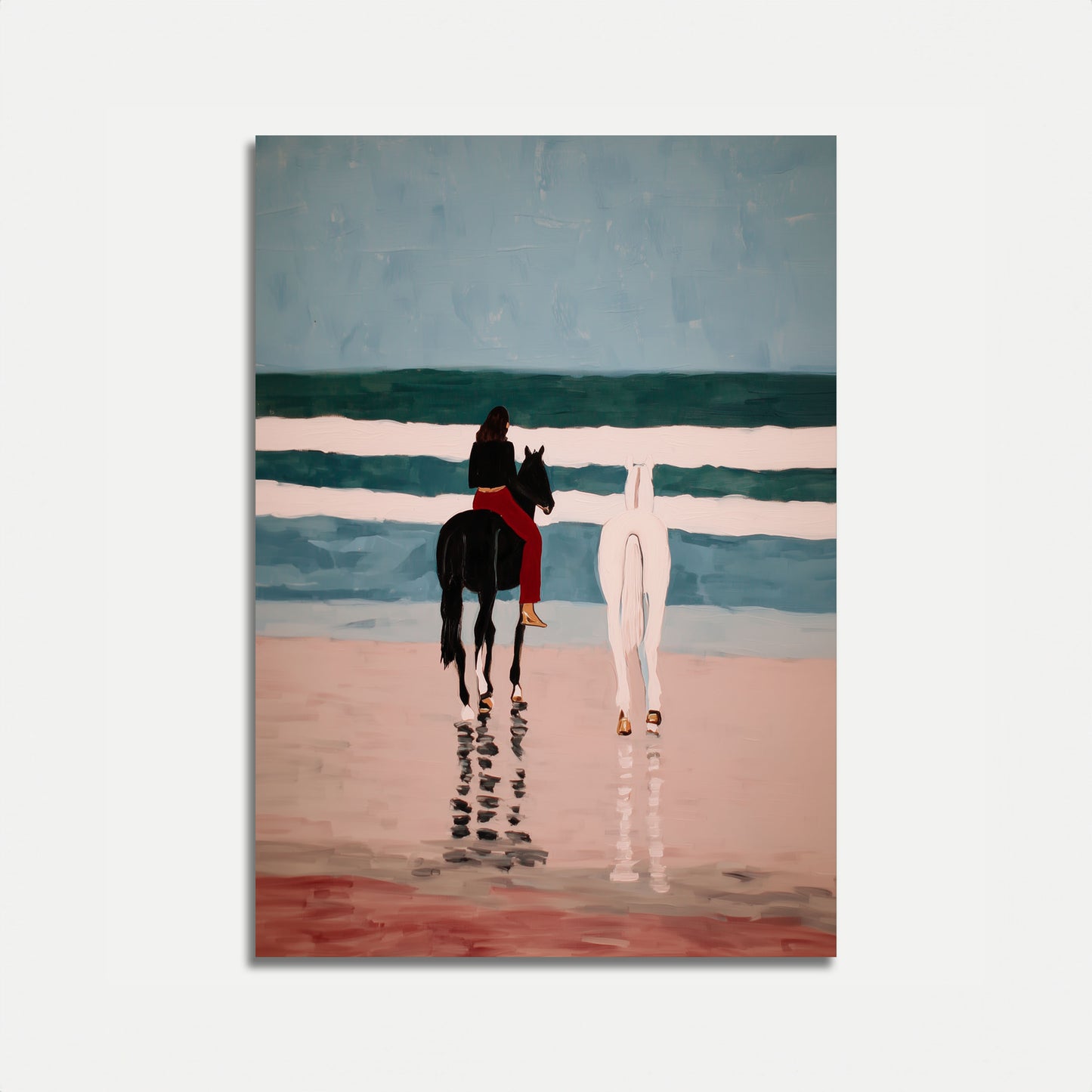 Seaside Horse Ride Poster