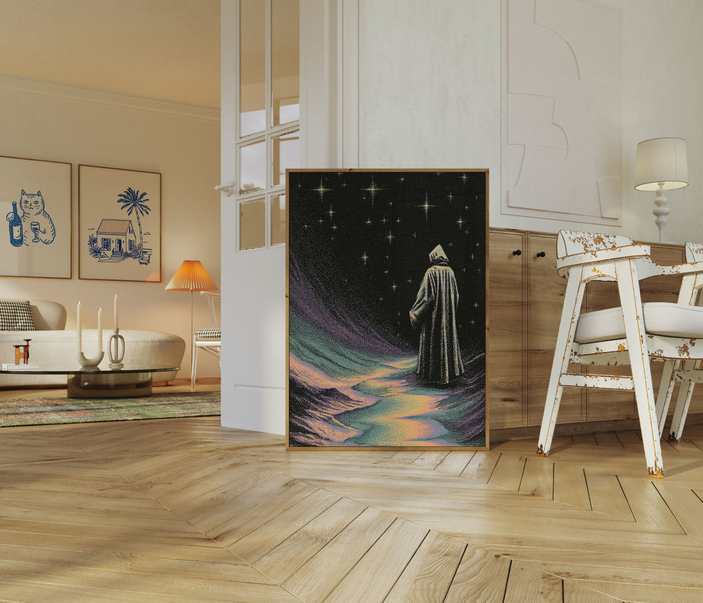 Wizard Sterrenkijker Nacht Poster