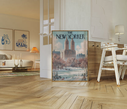 Winter in Central Park Poster