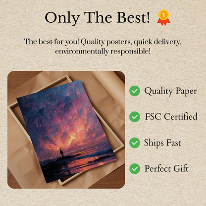 Cosmic Fireworks Explosion Poster