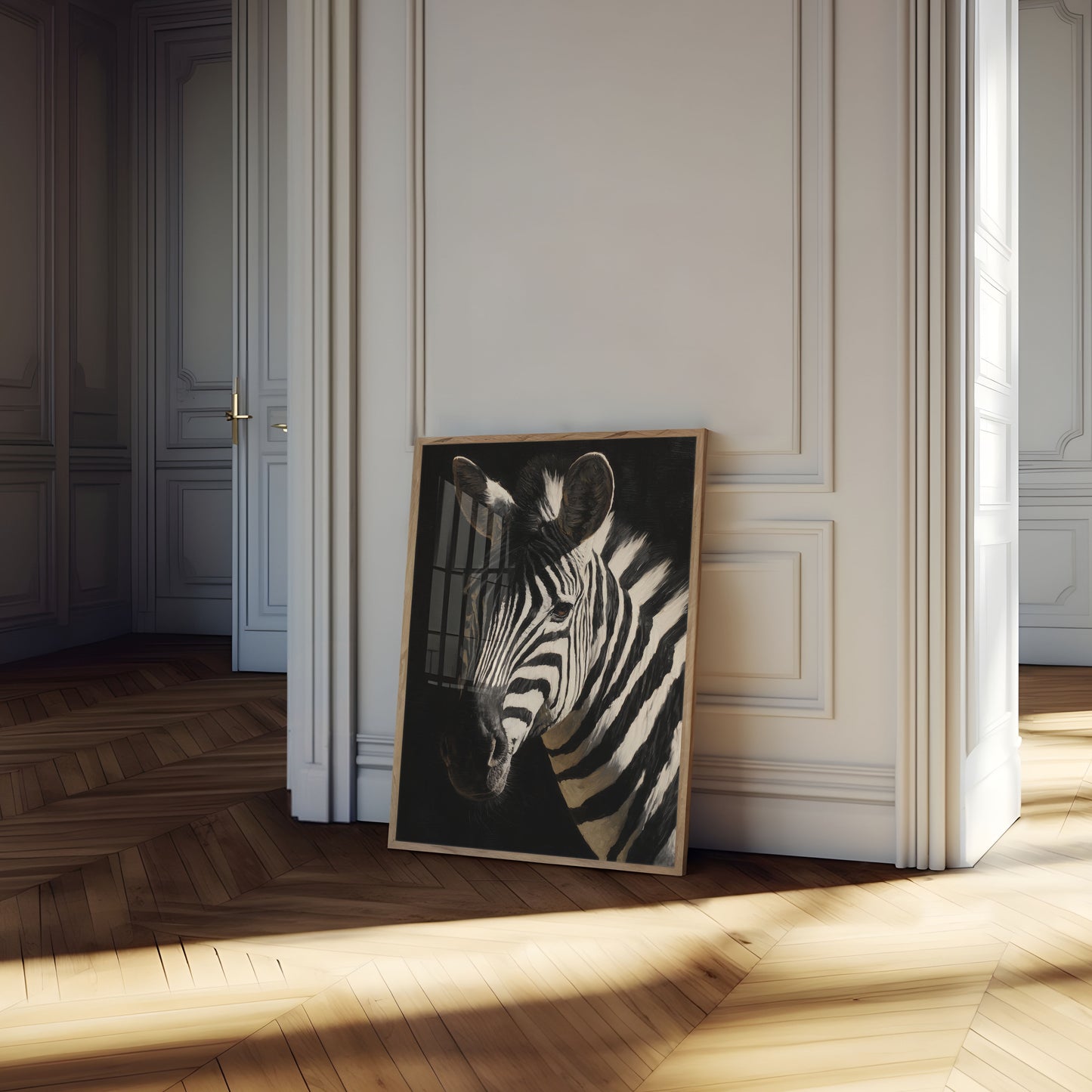 Elegant Zebra Black and White Poster