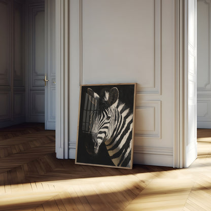 Elegant Zebra Black and White Poster