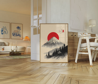 Poster Sonnenaufgang am Mount Fuji