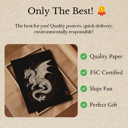 Ancient Dragon Flame Poster