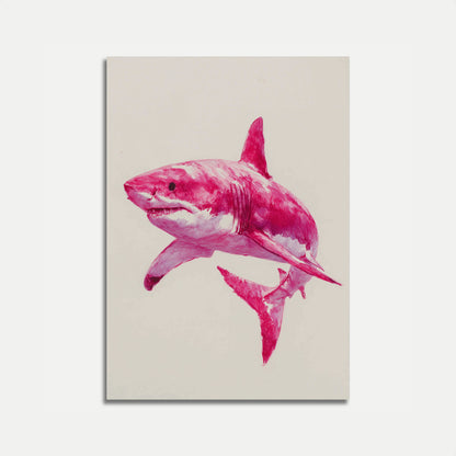 Pink Shark Marine Art Poster