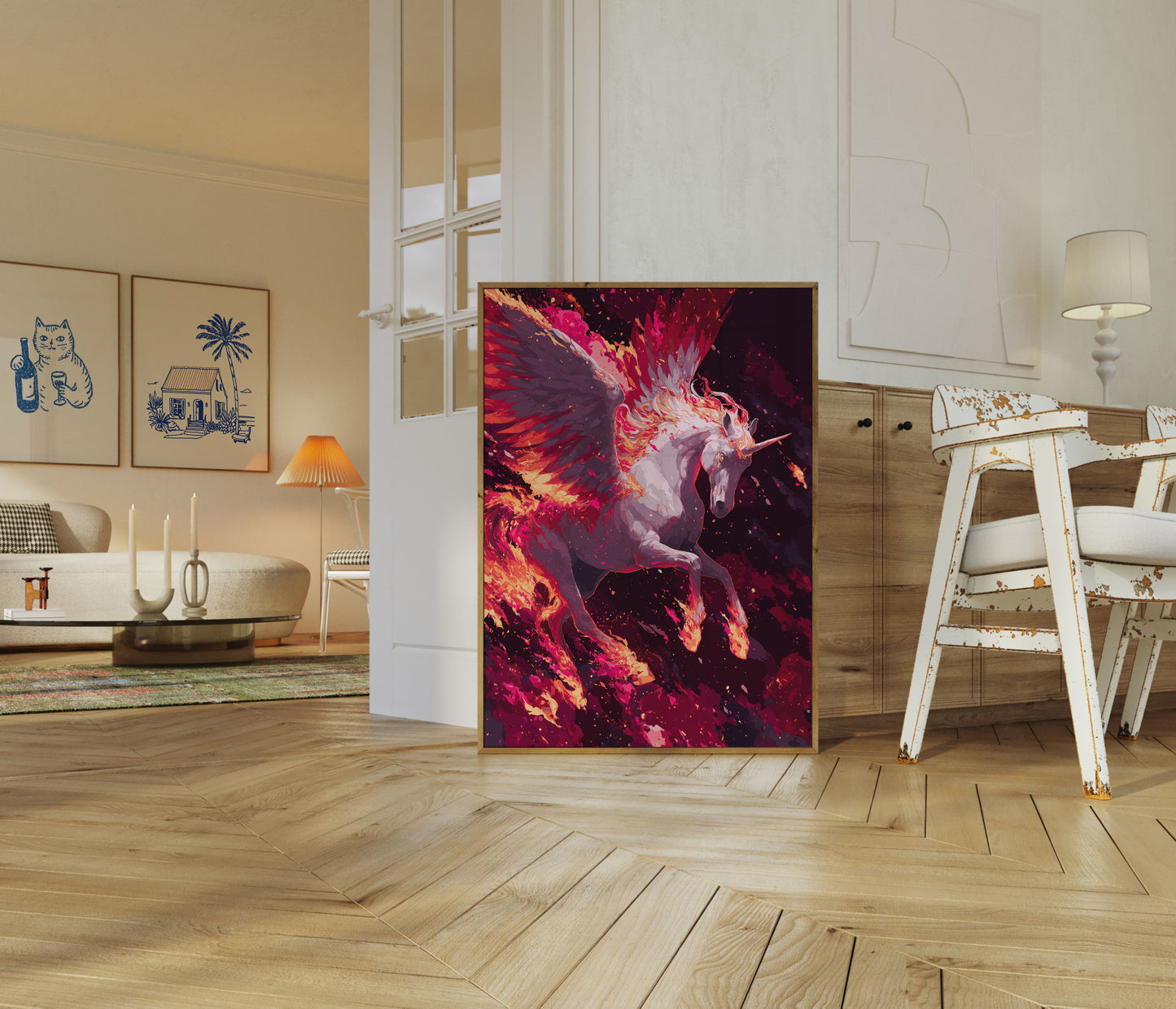 Affiche Ailes de Licorne Flamboyante