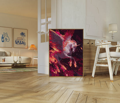 Affiche Ailes de Licorne Flamboyante