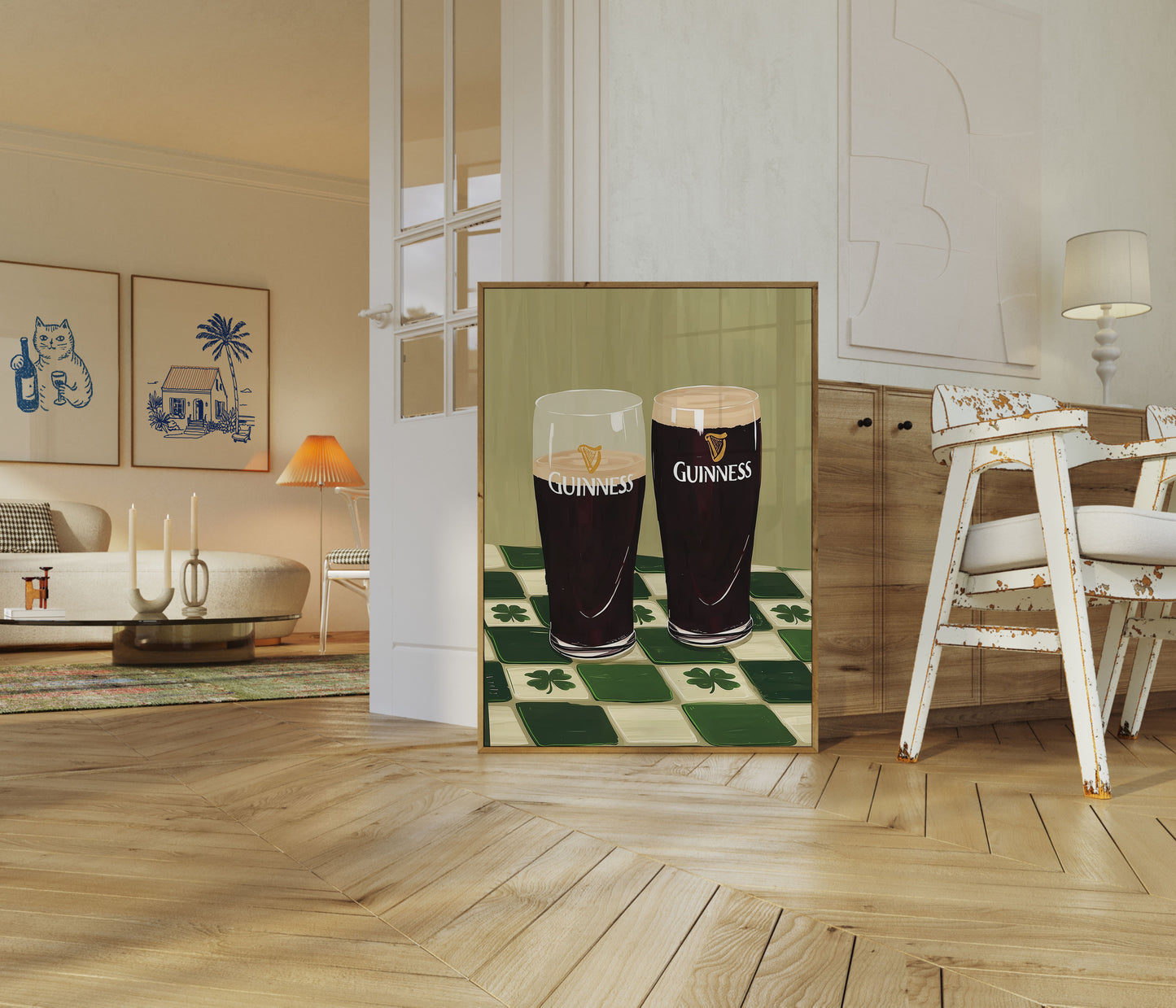 Classic Irish Guinness Bar Art Poster