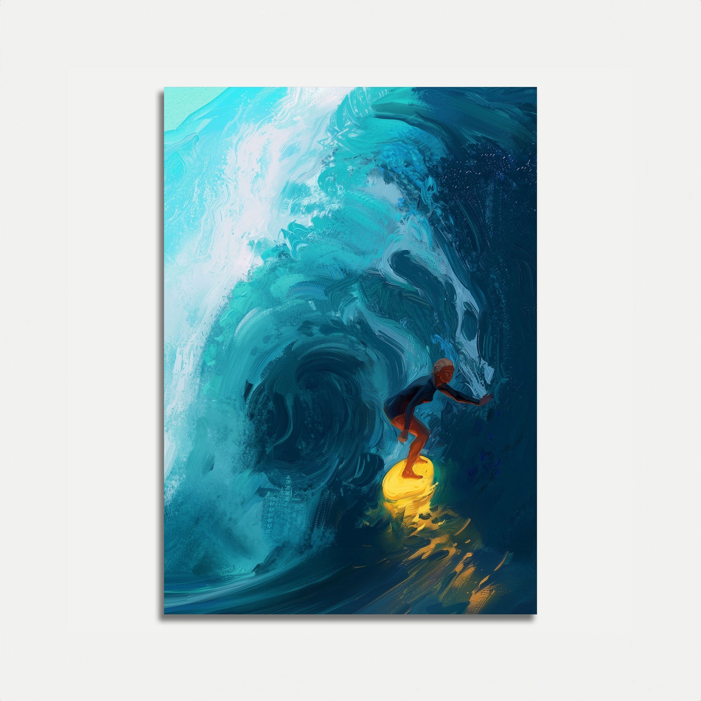 Ocean Wave Surfer Poster