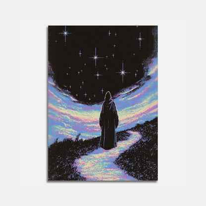Cosmic Meditation Under Stars Poster