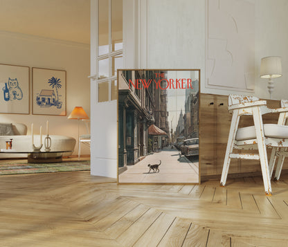 New York City Street Cat Poster