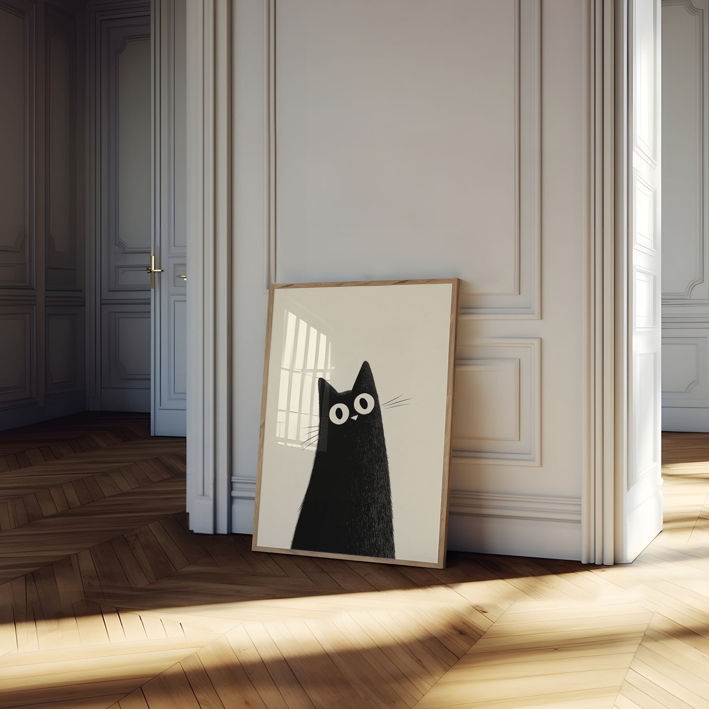 Black Cat Big Eyes Poster