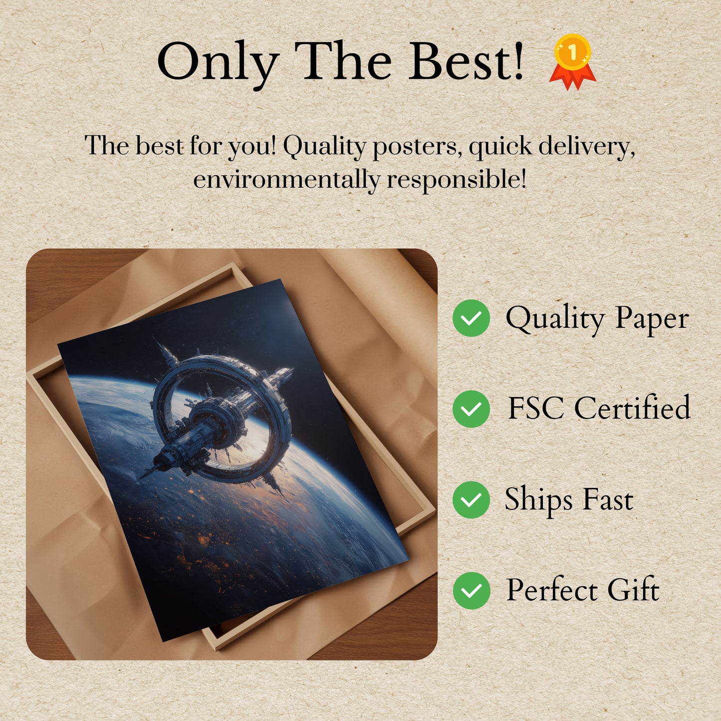 Orbitaal Ruimtestation Grensgebied Poster