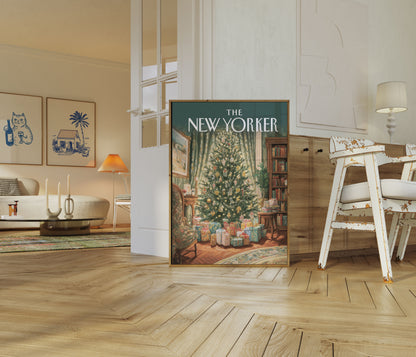 Festive New Yorker Christmas Poster