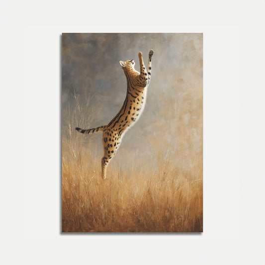 Plakat Serval Kot Wysoki Skok