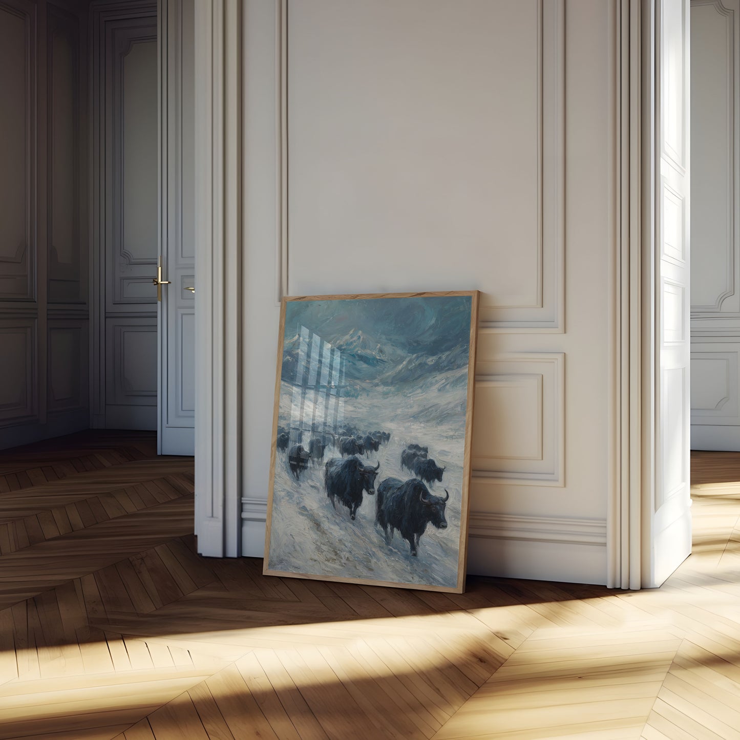 Poster di Yak nella Neve Alpina