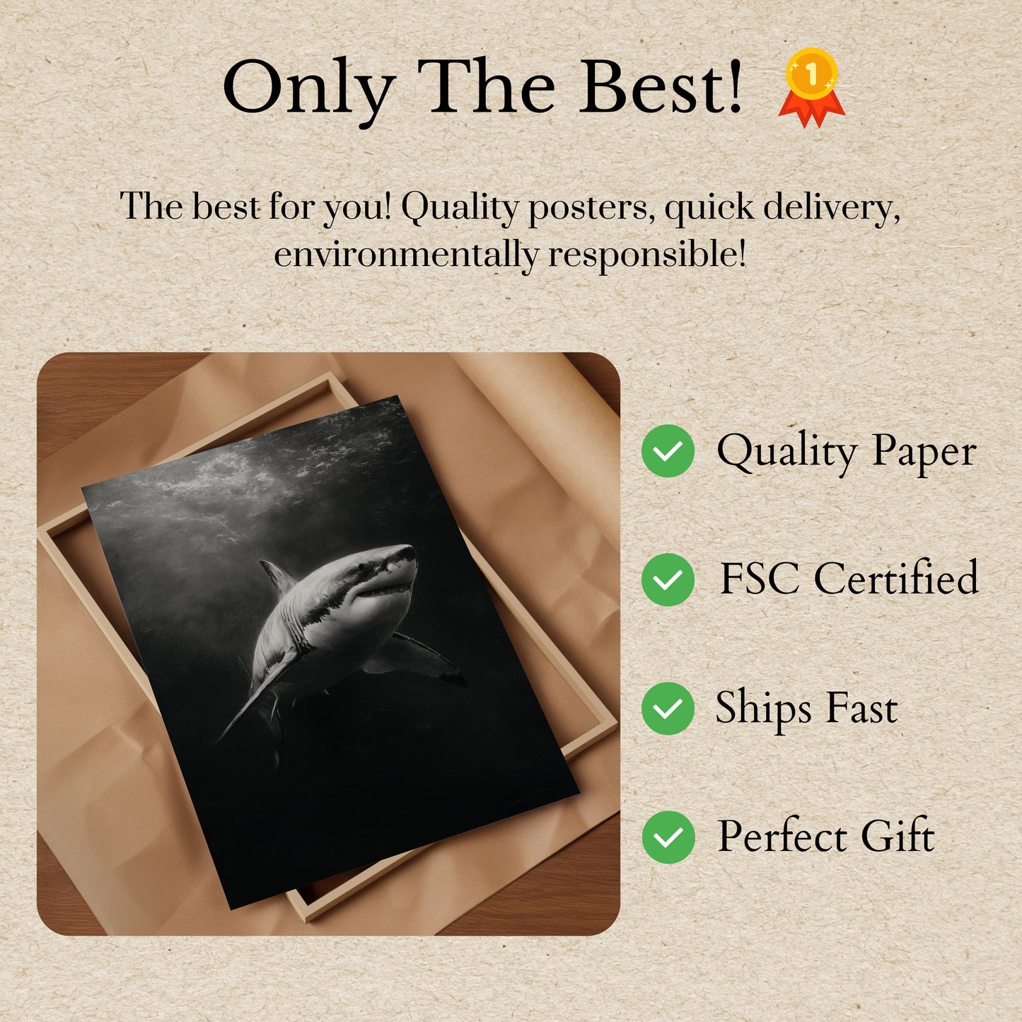 Dark Waters Great White Poster