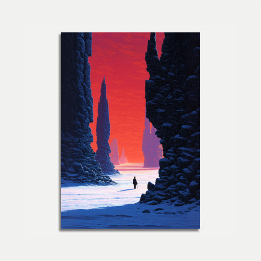 Solitary Wanderer Canyon Gateway Poster
