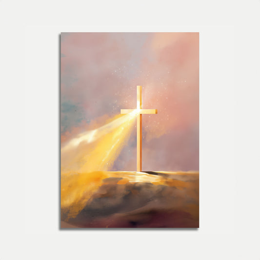 Divine Light Cross Poster