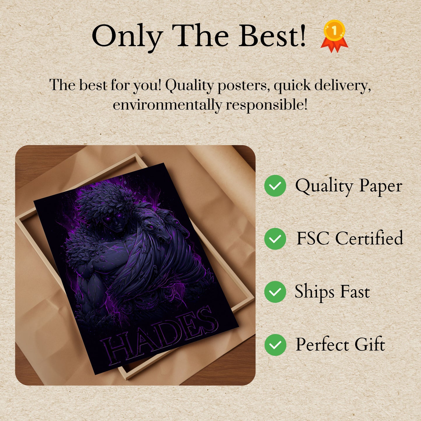 Hades God of Underworld Poster