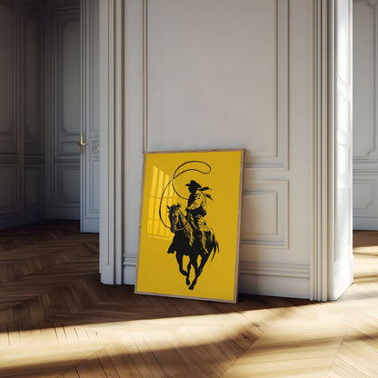 Wilder Westen Cowboy Reitposter
