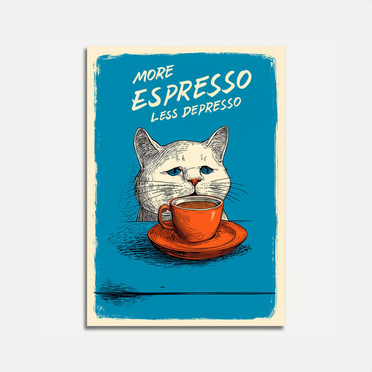 More Espresso Less Depresso Poster