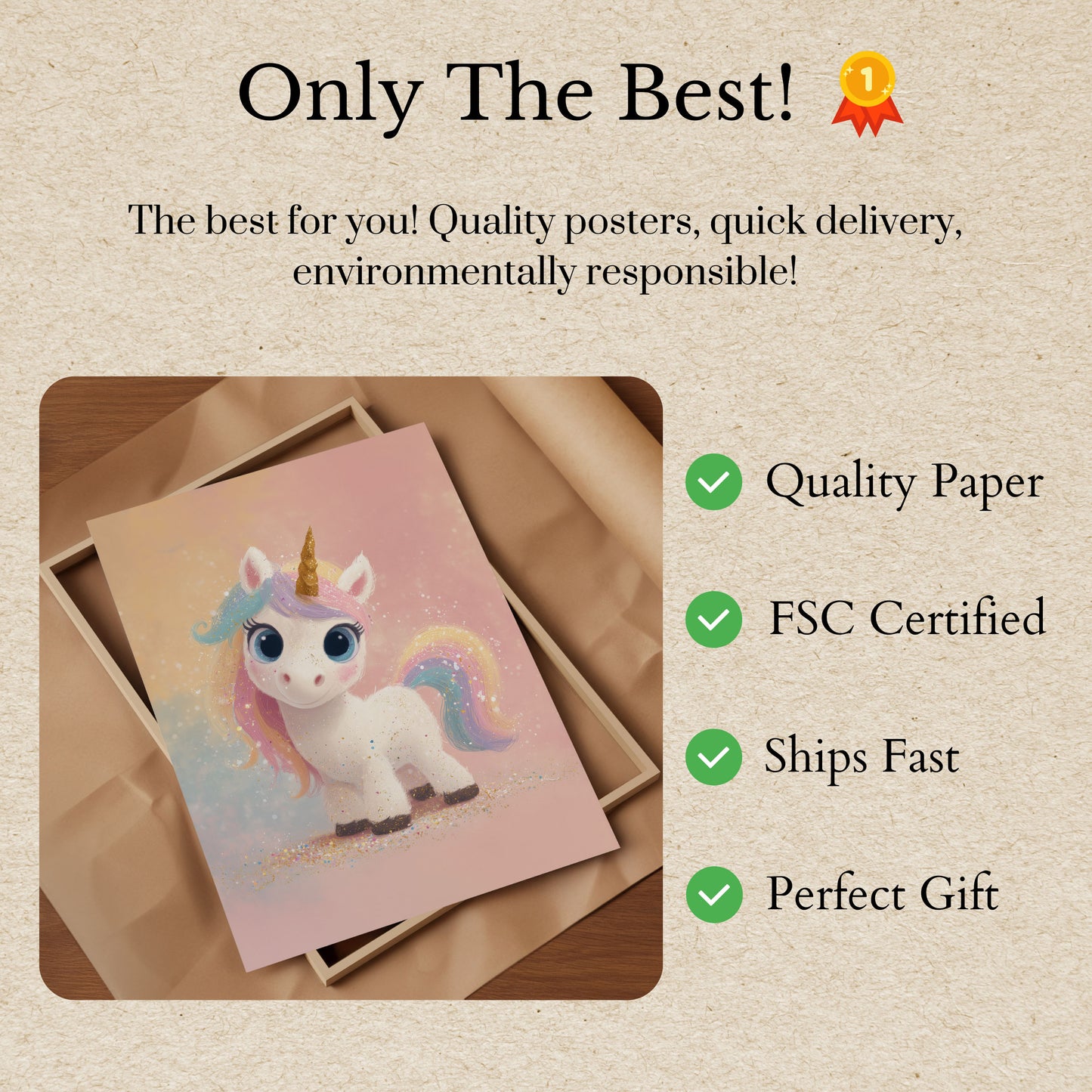 Poster di Magia dell'Unicorno Arcobaleno