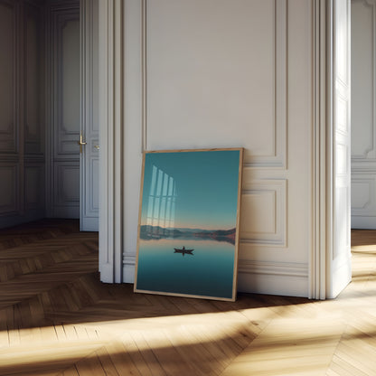 Serene Lake Mountain Reflection Poster