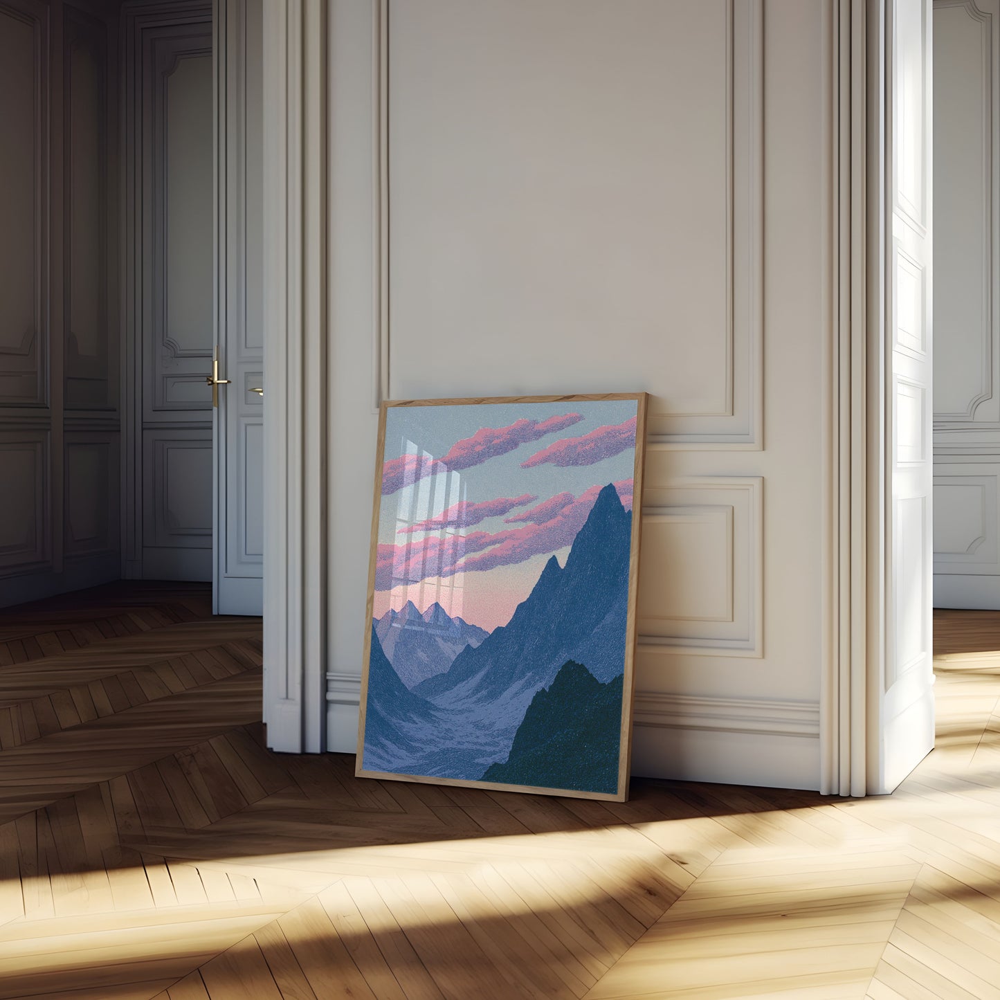 Alpine Mountains at Sunset Poster