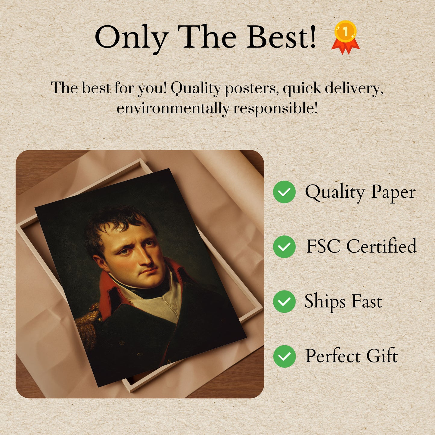 Portret van Napoleon in Monumentale Stijl