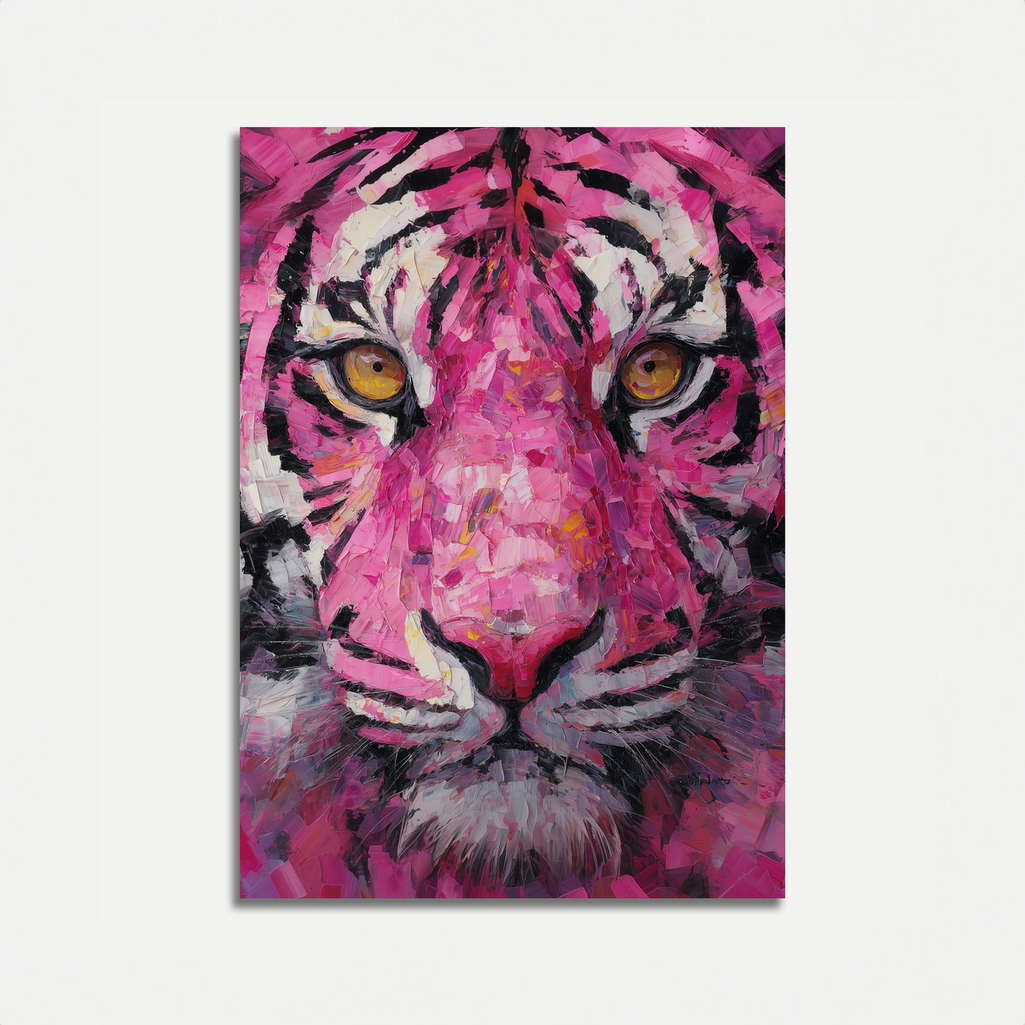 Pink Passion Tiger Art Poster