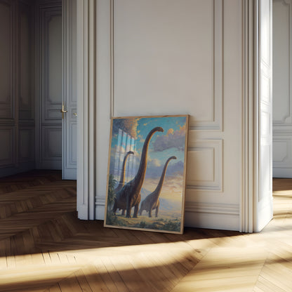 Póster de Brachiosaurus Sunset Majesty