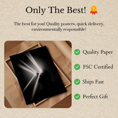 Dramatic Light Rays Silhouette Poster