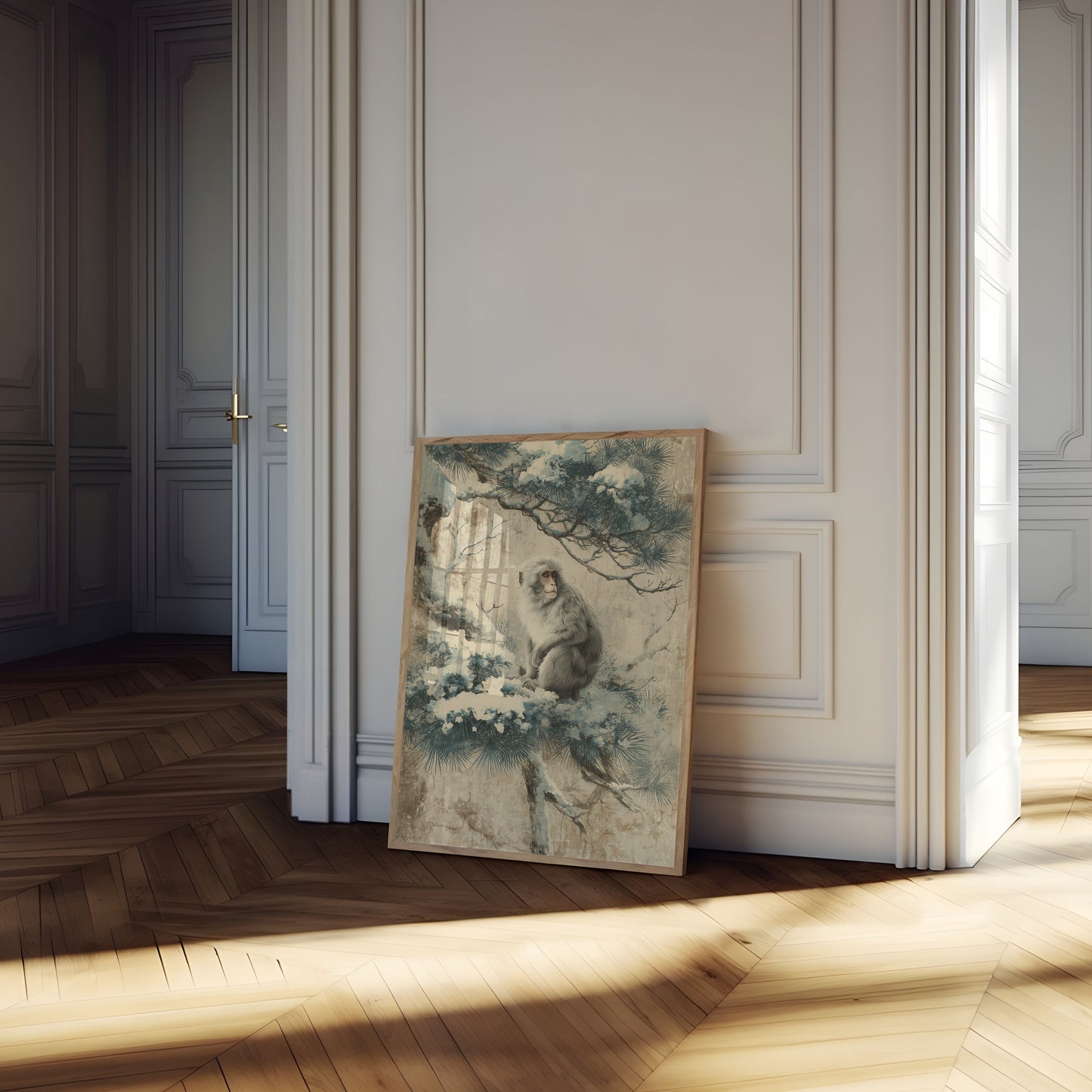 Macaco na Neve Pôster de Inverno