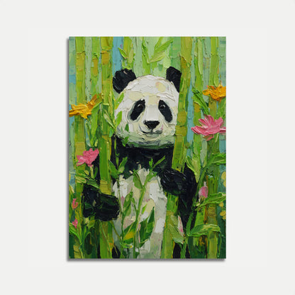 Panda in Bloom Poster