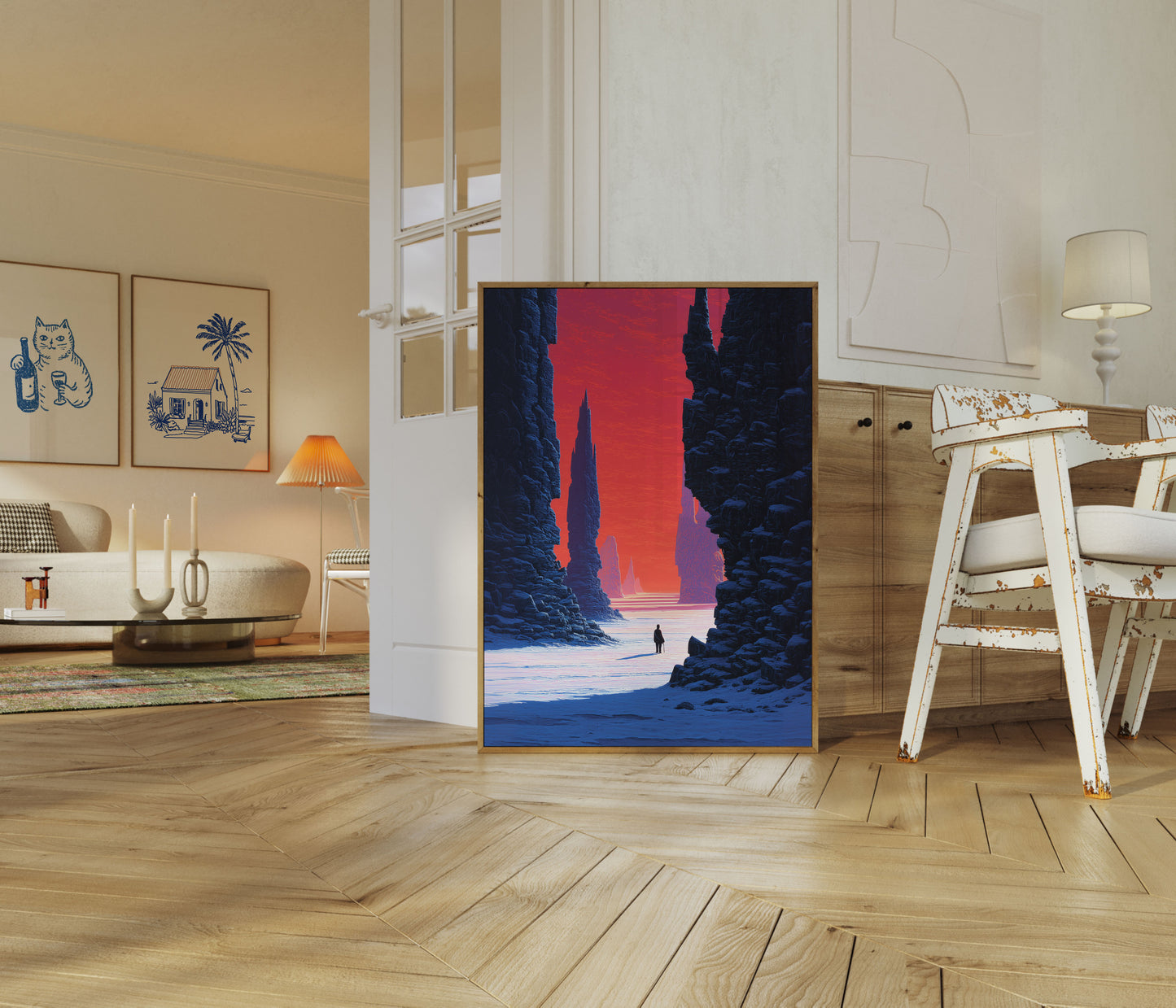 Solitary Wanderer Canyon Gateway Poster