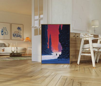 Solitary Wanderer Canyon Gateway Poster