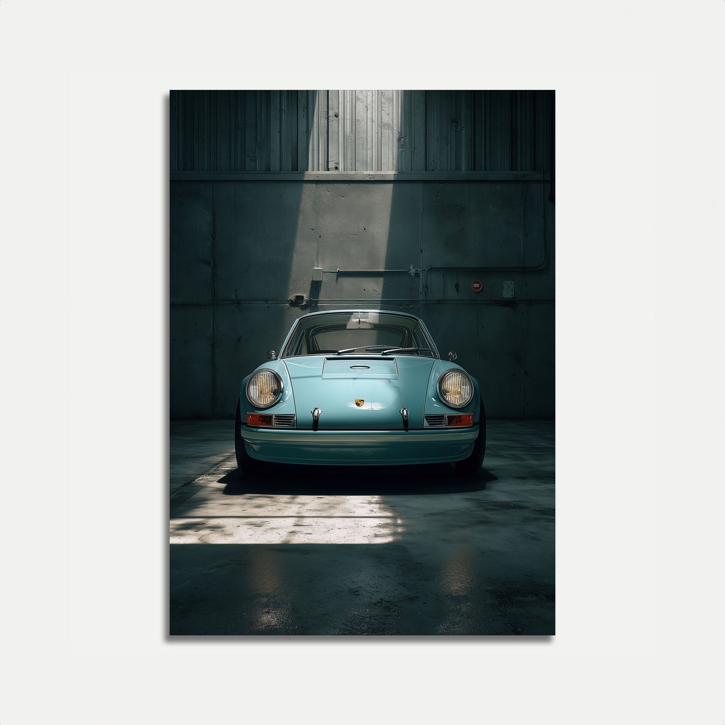 Classic Blue Porsche 911 Poster