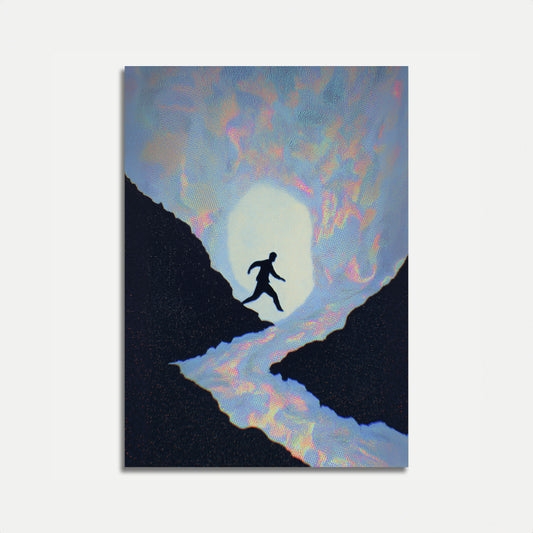 Salto di Fede Attraverso le Montagne Poster
