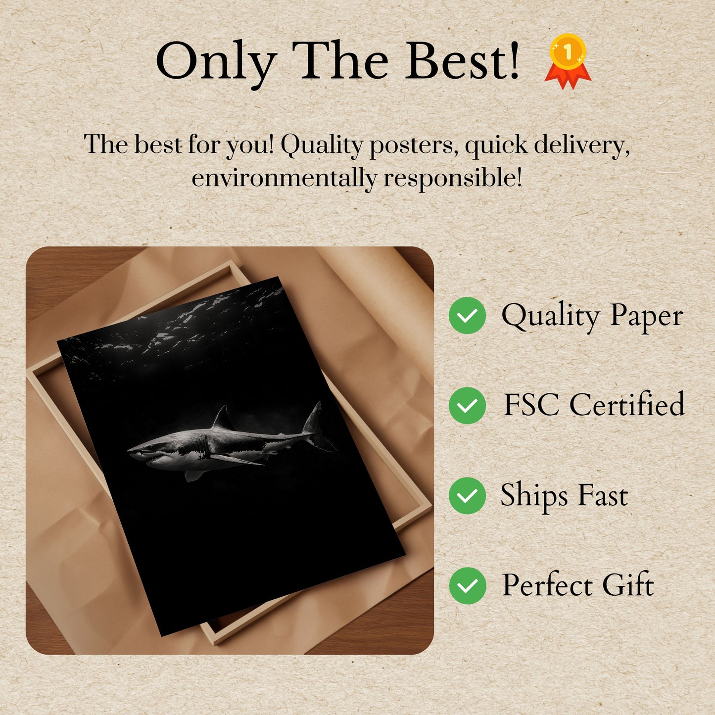 Dark Ocean Predator Poster