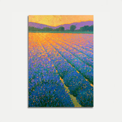 Poster Campo di Lavanda al Tramonto