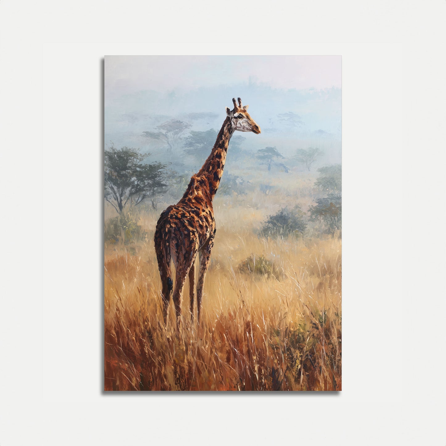 Serene Savanna Giraffe Poster