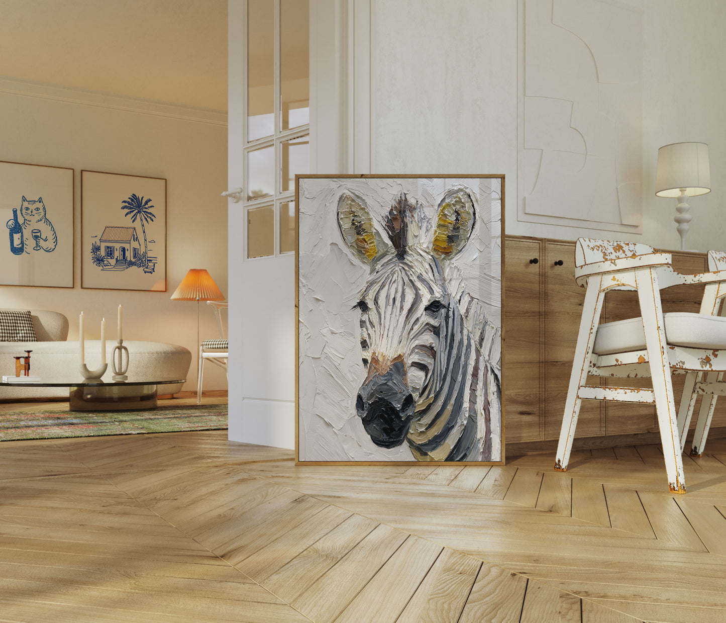 Modern Zebra Palette Poster