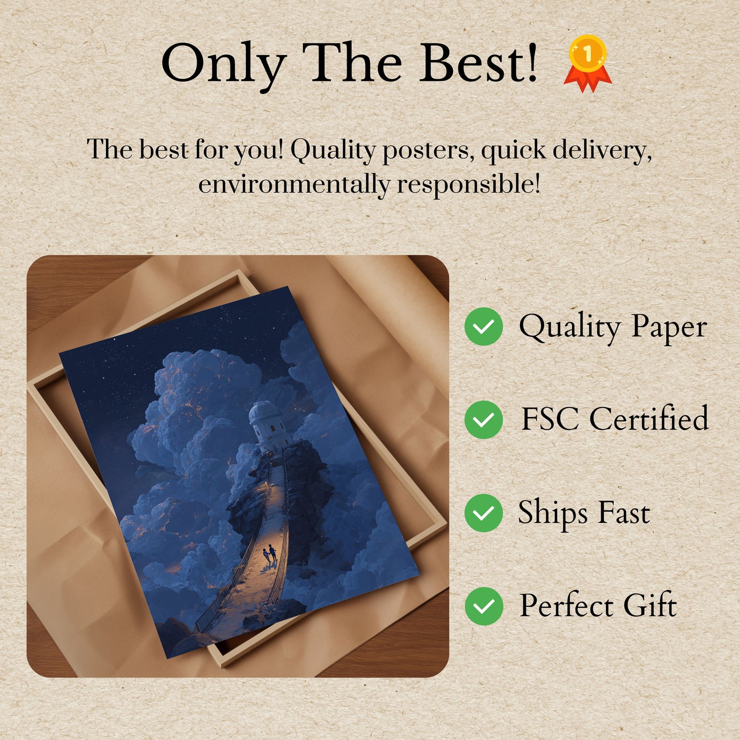 Starry Observatory Ascent Poster