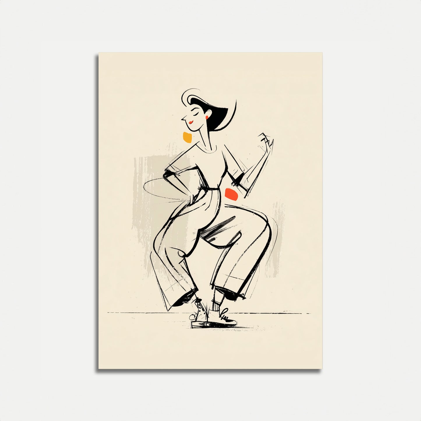 Poster in Stile Retrò con Danza