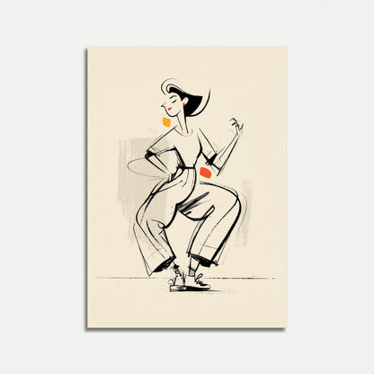 Poster in Stile Retrò con Danza