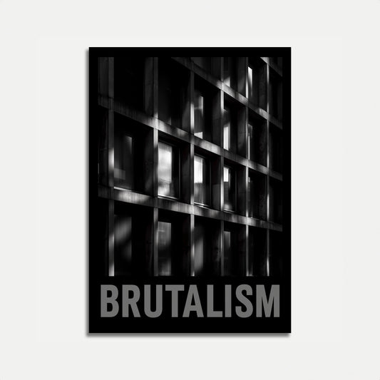 Brutalist Architecture Concrete Poster