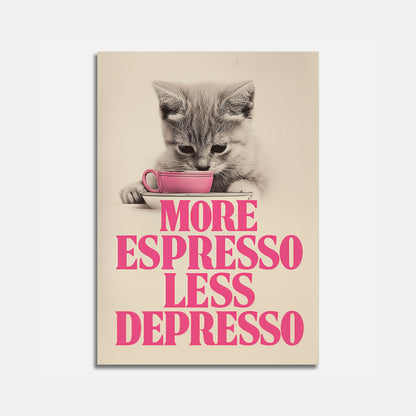 More Espresso Less Depresso Poster