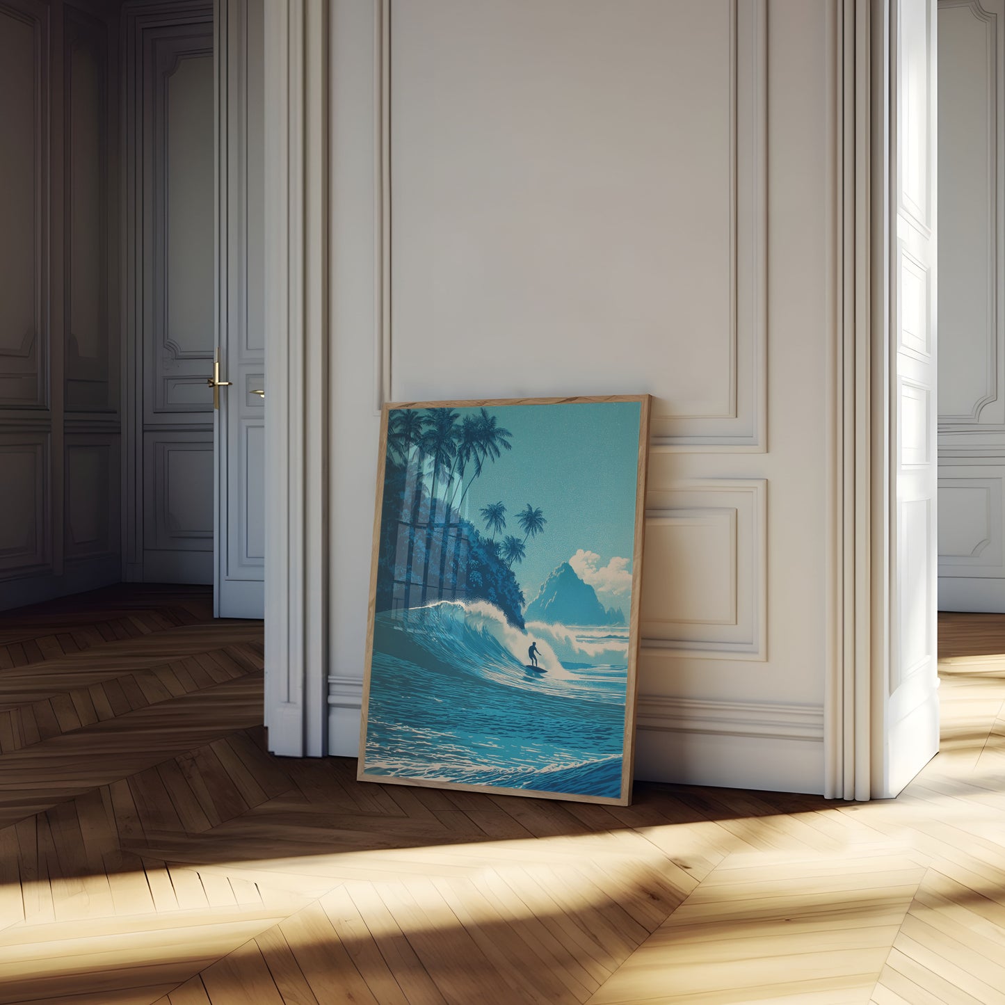 Tropical Wave Rider Poster