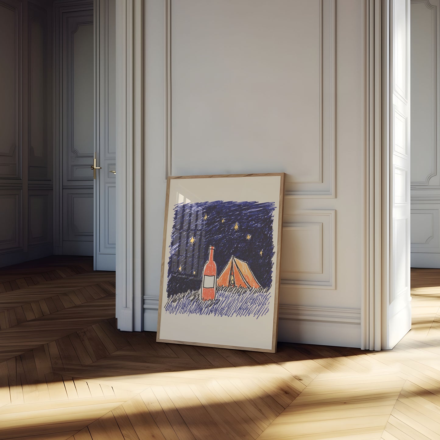 Starry Night Camping Poster